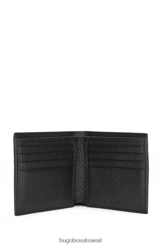 4TFNJN549 أسود/كحلي/بيج متوسط Hugo Boss محفظة بطاقة كروستاون 50470463، أسود