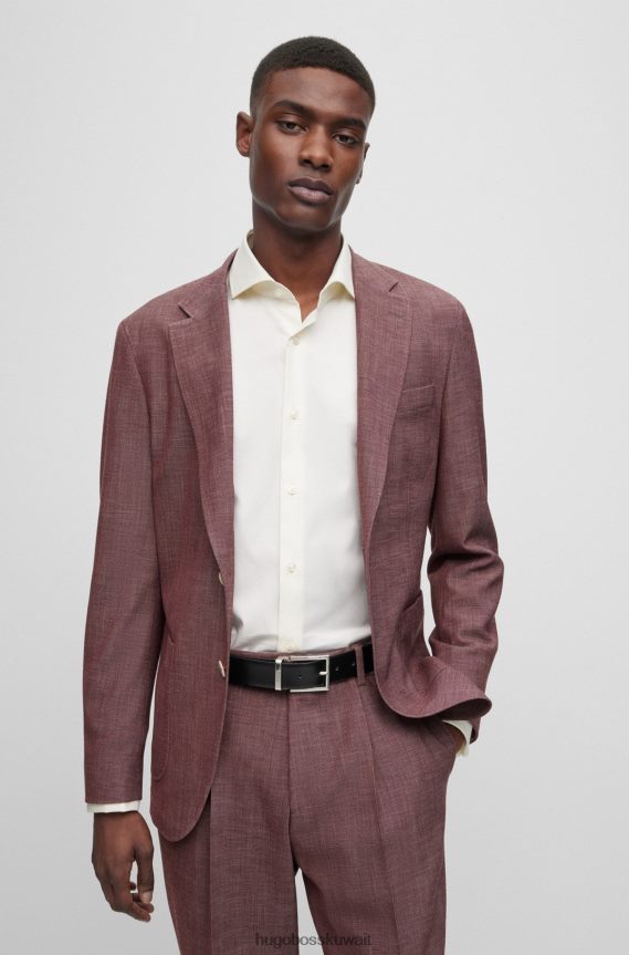 4TFNJN5530 أسود Hugo Boss حزام من الجلد الإيطالي ذو وجهين مع إبزيم سريع التحرير باللون الأسود