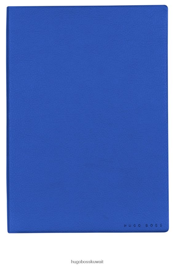 4TFNJN5536 أزرق Hugo Boss دفتر هوغو A5 باللون الأزرق من الجلد الصناعي باللون الأزرق