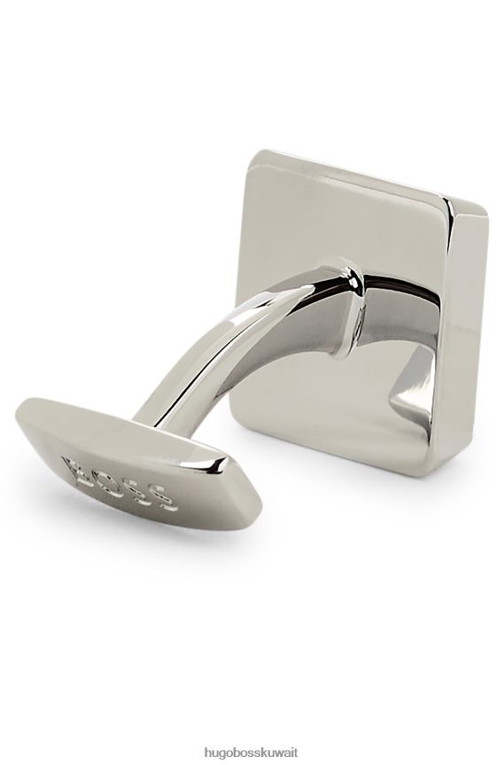 4TFNJN5543 أسود Hugo Boss أزرار أكمام مربعة مع قلب المينا باللون الأسود