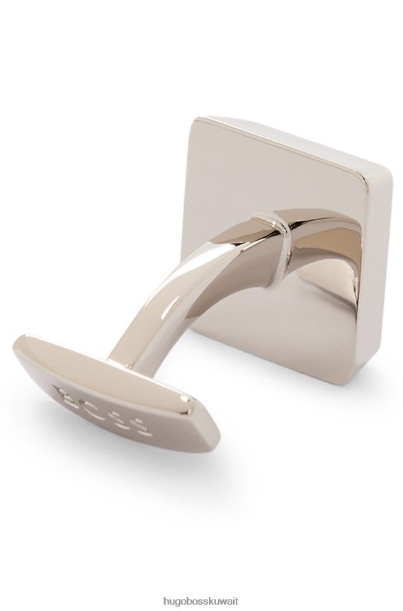 4TFNJN5544 أزرق غامق Hugo Boss أزرار أكمام مربعة باللون الأزرق الداكن مع قلب المينا