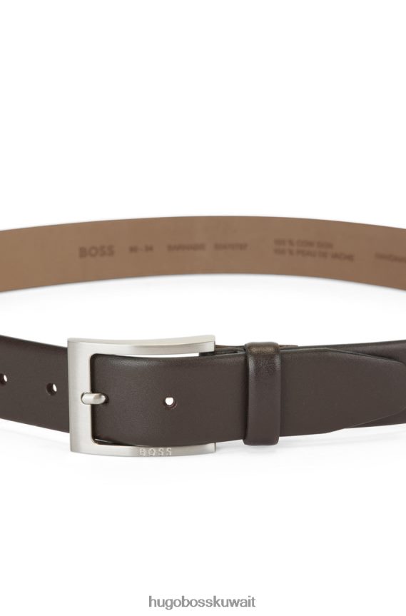 4TFNJN557 أسود/بني/بني متوسط Hugo Boss حزام بارنابي رقم 50470787 أسود