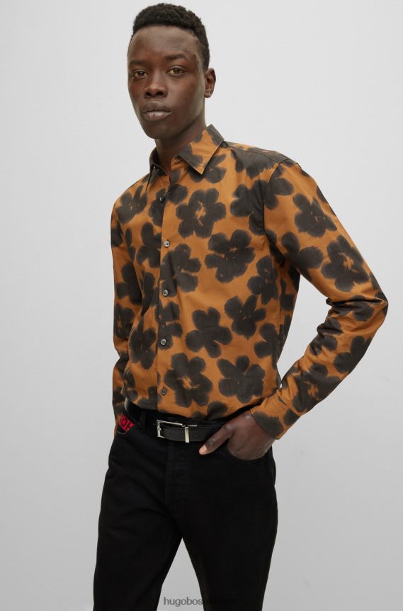 4TFNJN5584 أسود Hugo Boss حزام جلدي ذو وجهين بلمسات نهائية ناعمة ومنظمة باللون الأسود