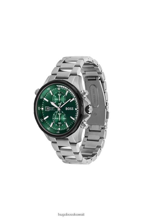 4TFNJN5585 حزمة مسبقة متنوعة Hugo Boss ساعة كرونوغراف هوغو ذات مينا أخضر متنوعة مع سوار متصل