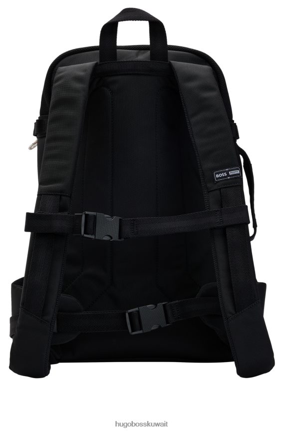 4TFNJN5587 أصفر Hugo Boss حقيبة ظهر من القماش المعاد تدويره من فيبس