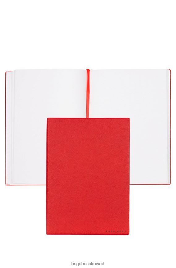 4TFNJN5588 أحمر Hugo Boss دفتر هوغو A5 باللون الأحمر والجلد الصناعي باللون الأحمر