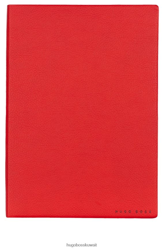 4TFNJN5588 أحمر Hugo Boss دفتر هوغو A5 باللون الأحمر والجلد الصناعي باللون الأحمر