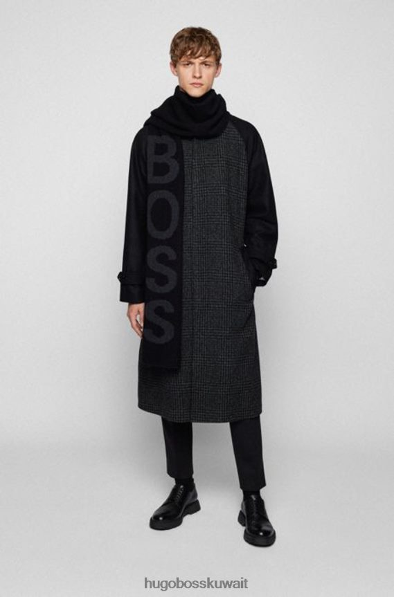 4TFNJN558 أسود/كحلي Hugo Boss وشاح نبيو 50455684 أسود