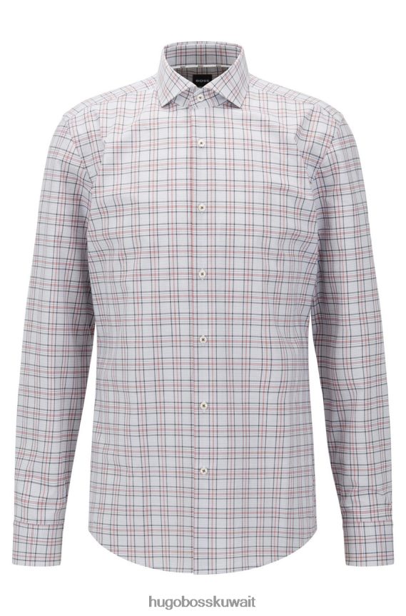 4TFNJN55 الأزرق والزهري Hugo Boss قميص الحافلة h-hank 50469365 أزرق