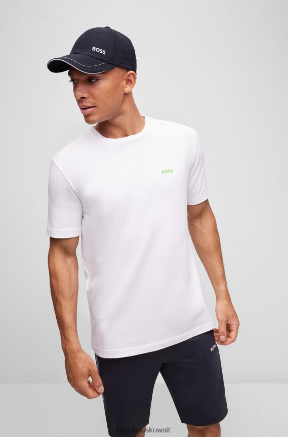 4TFNJN5603 أزرق غامق Hugo Boss قبعة من نسيج قطني طويل باللون الأزرق الداكن مع شعار هوغو متباين