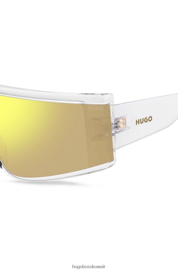 4TFNJN5614 شفاف Hugo Boss نظارات شمسية هوغو شفافة من الأسيتات مع قناع أصفر شفاف