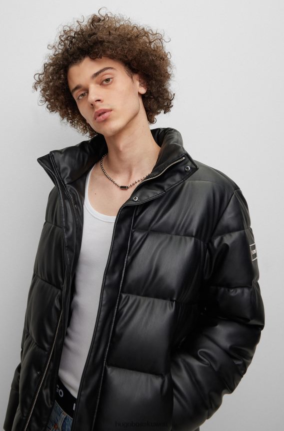 4TFNJN5617 فضة Hugo Boss قلادة من الفضة على شكل سلسلة كروية مع هوغو اسطوانة تحمل العلامة التجارية