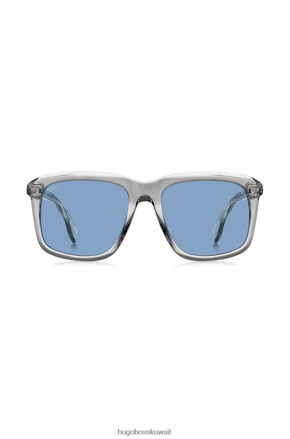 4TFNJN5618 حزمة مسبقة متنوعة Hugo Boss نظارات شمسية من الأسيتات الشفافة مع عدسات زرقاء من هوغو - عبوة مسبقة متنوعة