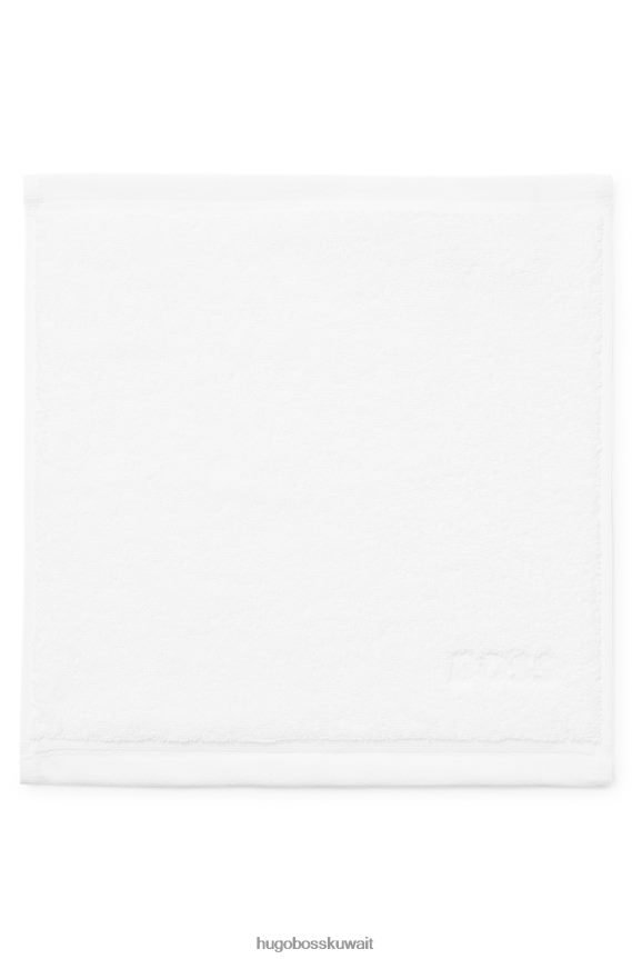 4TFNJN5625 أبيض Hugo Boss قطعة قماش وجه بيضاء مطرزة بشعار هوغو من قطن بحر إيجه
