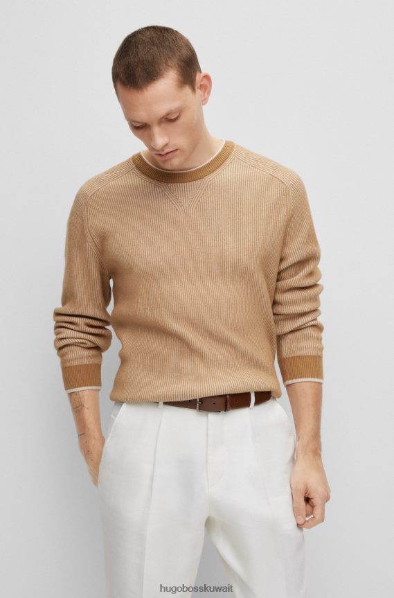 4TFNJN5628 بني Hugo Boss حزام من الجلد الإيطالي مع مشبك دبوس منقوش عليه شعار هوغو بني