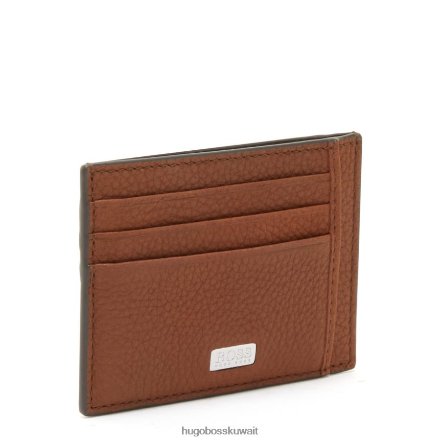 4TFNJN562 تان Hugo Boss حامل البطاقة كروستاون 50441040 تان