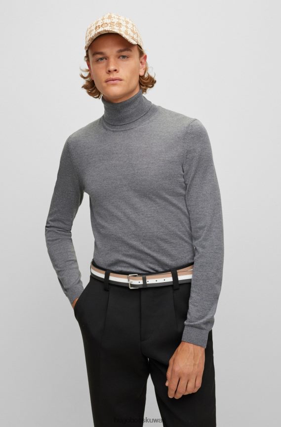 4TFNJN5644 منقوشة Hugo Boss حزام هوغو من الجلد الإيطالي منقوش مع شريط مميز وحافظة الشعار