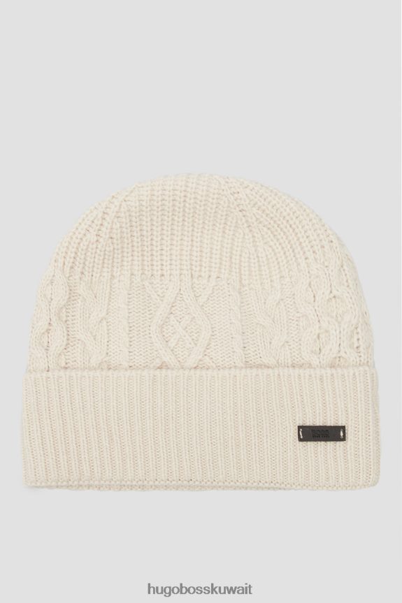 4TFNJN565 أسود/أزرق/أوف وايت Hugo Boss قبعة صغيرة متماسكة كابل نيسبولينو 50455715 أسود