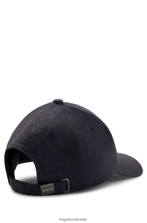 4TFNJN5663 أزرق غامق Hugo Boss قبعة هوغو من نسيج قطني طويل باللون الأزرق الداكن مع طباعة شعار موسمية