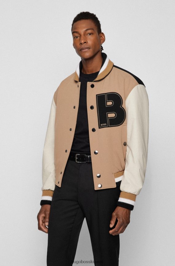 4TFNJN5666 أسود Hugo Boss حزام من الجلد الإيطالي بإبزيم دبوسي مصقول باللون الأسود