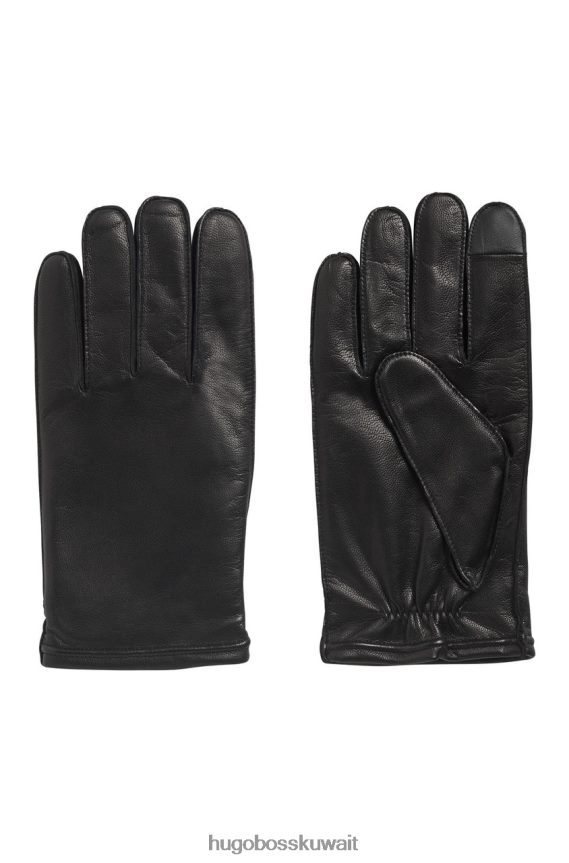 4TFNJN568 أسود Hugo Boss قفازات كرانتون 50457533 أسود