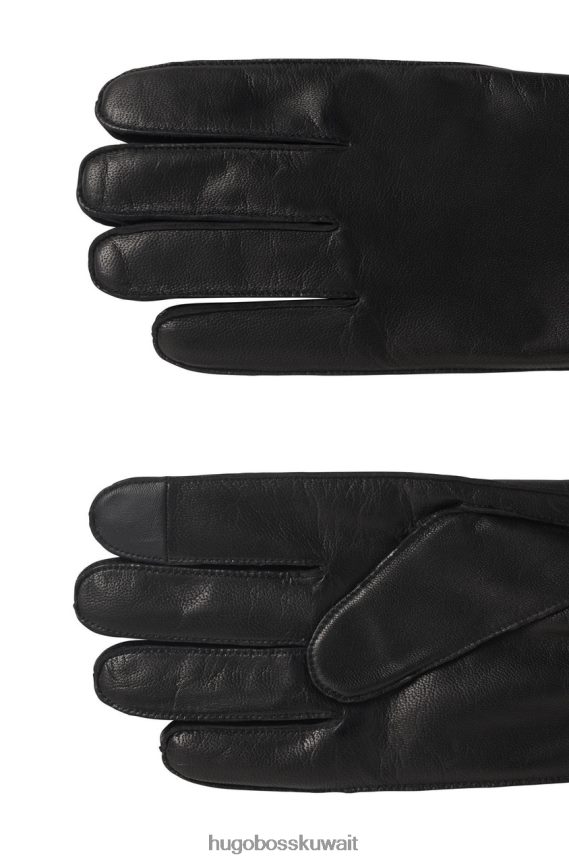 4TFNJN568 أسود Hugo Boss قفازات كرانتون 50457533 أسود