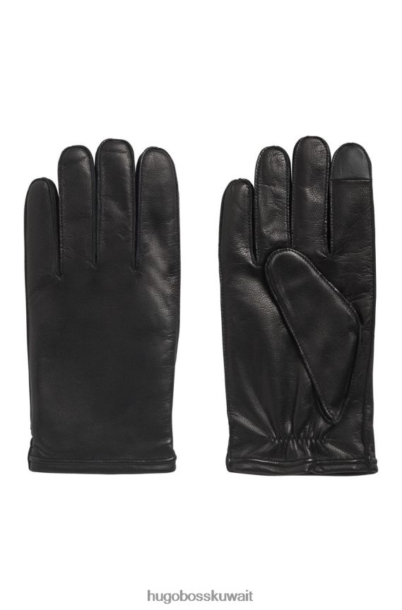 4TFNJN568 أسود Hugo Boss قفازات كرانتون 50457533 أسود