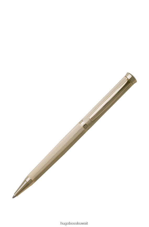 4TFNJN5697 ذهب Hugo Boss قلم حبر جاف بلمسة نهائية ذهبية اللون منقوشة بقطع الماس