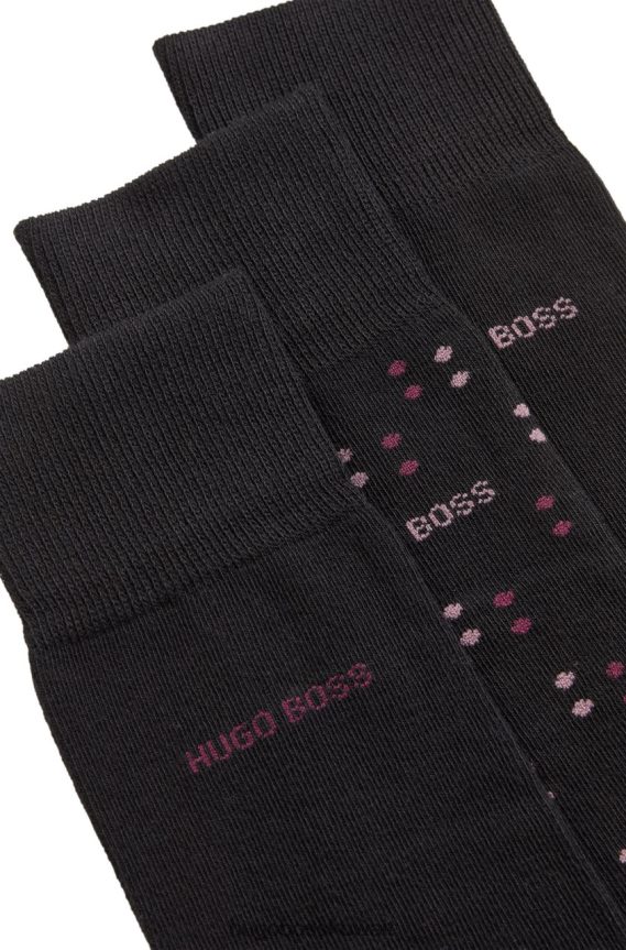 4TFNJN570 أسود Hugo Boss مجموعة هدايا مكونة من 3 قطع من الجوارب 50457784 باللون الأسود