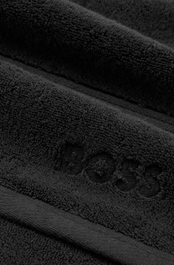 4TFNJN5717 أسود Hugo Boss منشفة ضيوف مطرزة بشعار Hugo من قطن بحر إيجه باللون الأسود