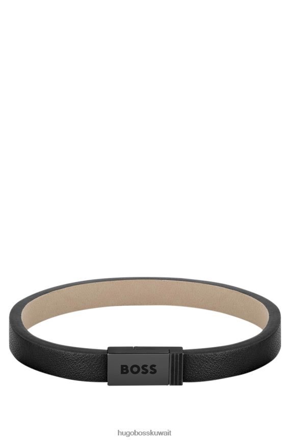 4TFNJN5718 حزمة مسبقة متنوعة Hugo Boss أساور جلدية مع إغلاق بشعار وشريط: مجموعة هوغو متوسطة الحجم مسبقة الصنع