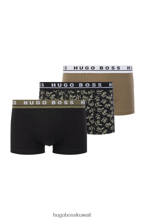 4TFNJN571 متنوعة/بيج/أزرق Hugo Boss 3 قطع صندوق بوكسر 50458545 متنوعة