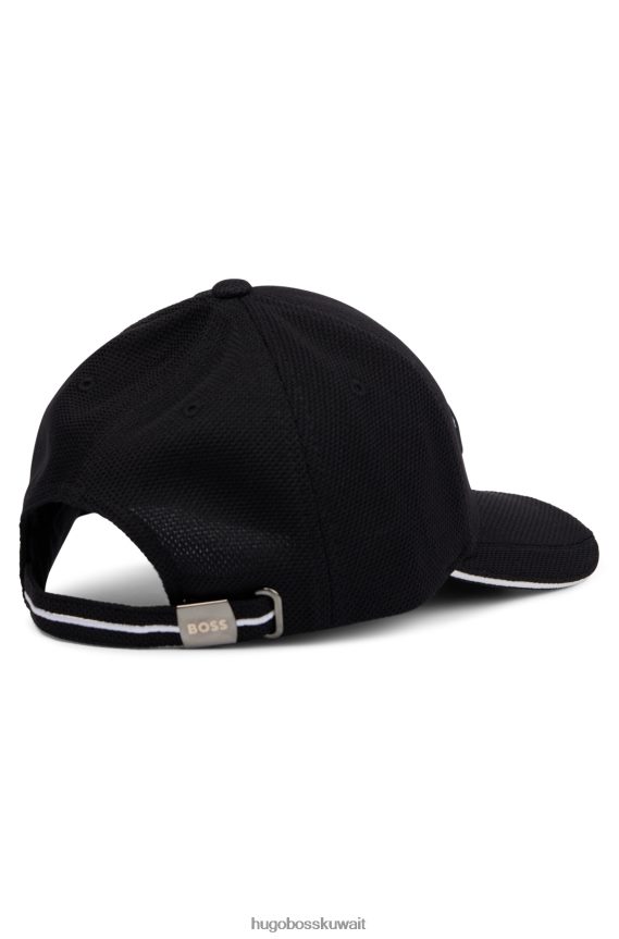 4TFNJN5729 أسود Hugo Boss قبعة هوغو بيكيه© قابلة للتمدد مع شعار مطرز باللون الأسود