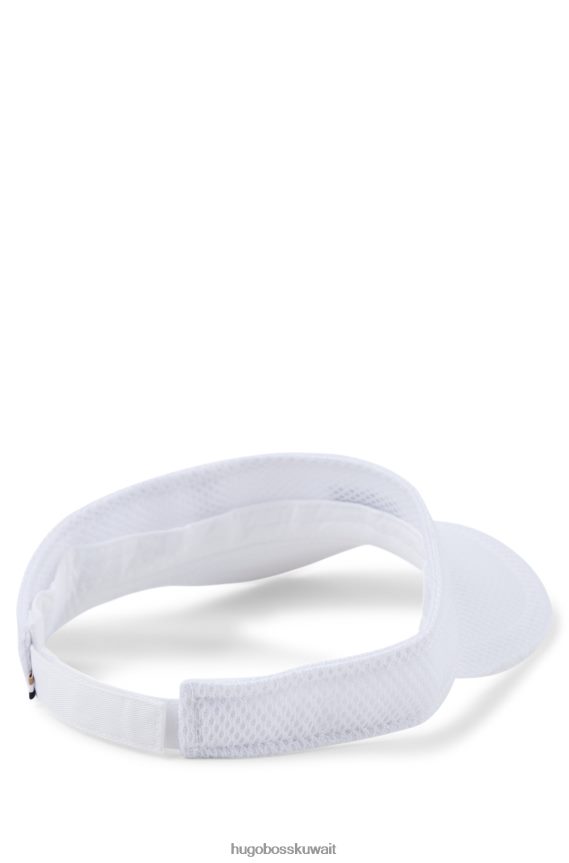 4TFNJN5735 أبيض Hugo Boss قناع بشعار متباين x Matteo Berrettini من نسيج شبكي مع علم مميز