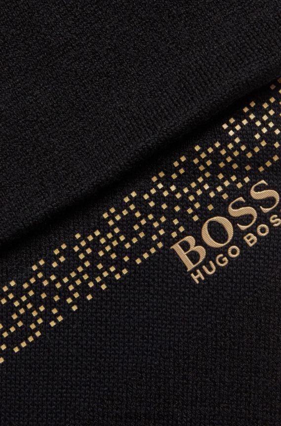 4TFNJN574 أسود/كحلي Hugo Boss وشاح أكسيلو 50456156 أسود