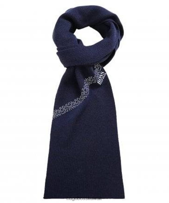 4TFNJN574 أسود/كحلي Hugo Boss وشاح أكسيلو 50456156 أسود