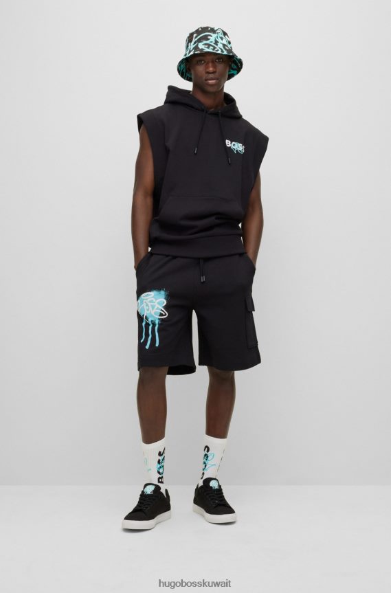 4TFNJN5756 أزرق فاتح Hugo Boss قبعة دلو من Hugo باللون الأزرق الفاتح مصنوعة من نسيج قطني مضلع