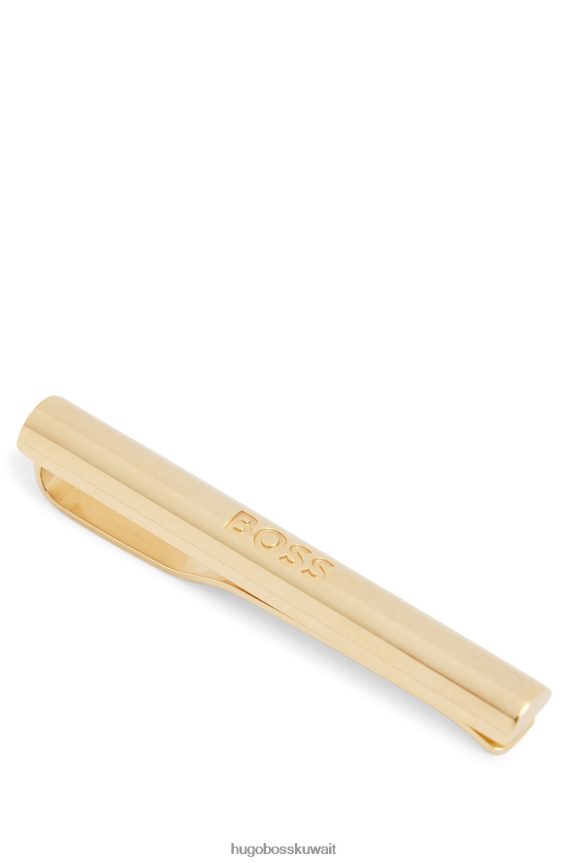 4TFNJN5775 ذهب Hugo Boss مشبك ربطة عنق ذهبي اللون من Hugo مع شعار محفور