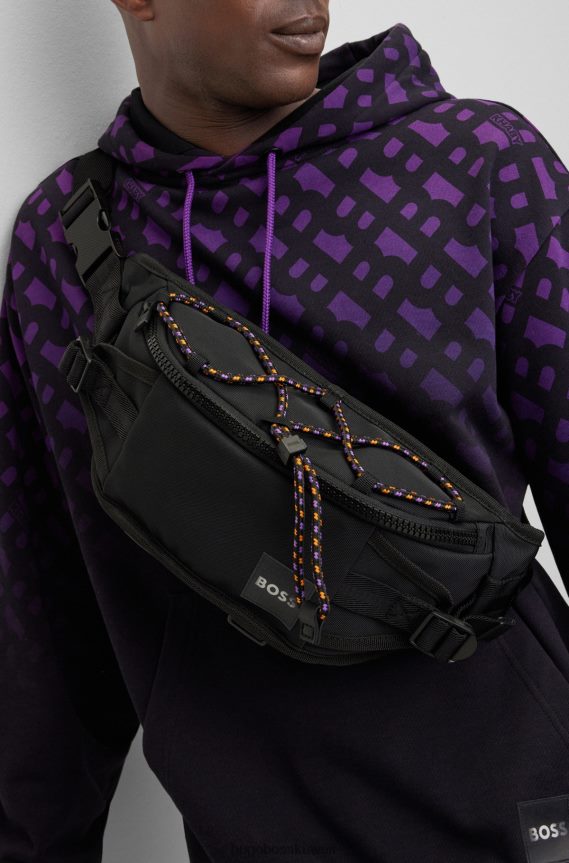 4TFNJN5776 أسود Hugo Boss x حقيبة خابي مصنوعة من مادة معاد تدويرها