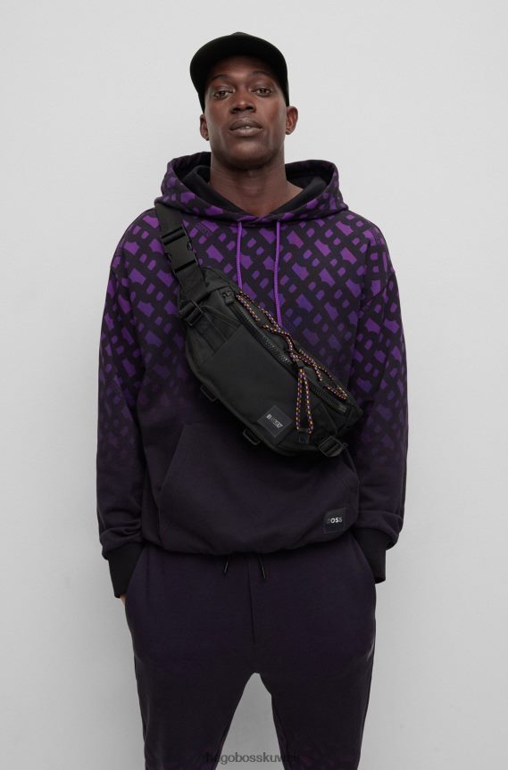 4TFNJN5776 أسود Hugo Boss x حقيبة خابي مصنوعة من مادة معاد تدويرها