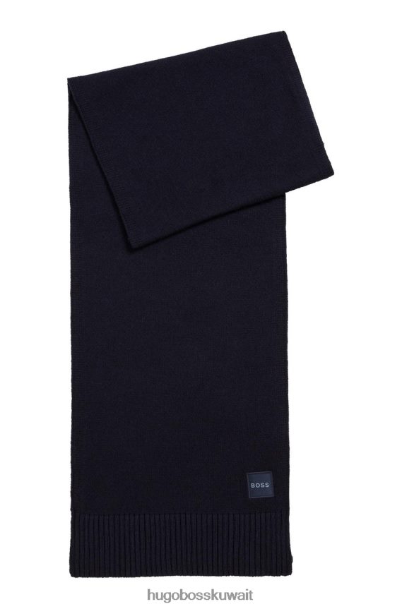 4TFNJN577 أزرق رمادي Hugo Boss وشاح اكوتونوس 50455944 رمادي