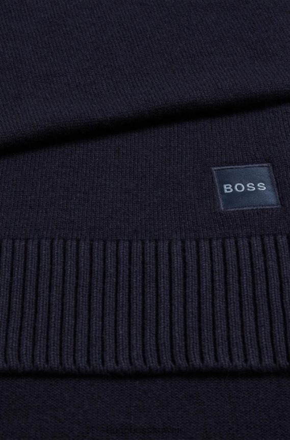 4TFNJN577 أزرق رمادي Hugo Boss وشاح اكوتونوس 50455944 رمادي