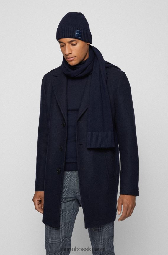 4TFNJN577 أزرق رمادي Hugo Boss وشاح اكوتونوس 50455944 رمادي