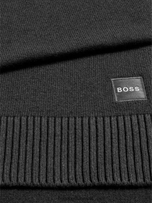 4TFNJN577 أزرق رمادي Hugo Boss وشاح اكوتونوس 50455944 رمادي