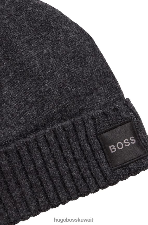 4TFNJN578 رمادي غامق/أزرق غامق Hugo Boss قبعة صغيرة أكوتانوس 50455928، رمادي داكن