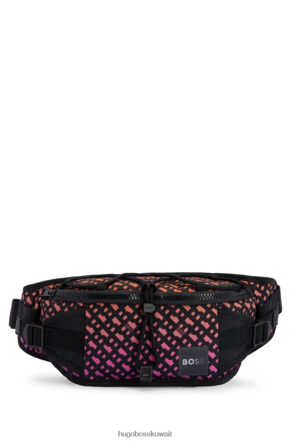 4TFNJN5790 منقوشة Hugo Boss × حقيبة خابي مصنوعة من القماش المعاد تدويره