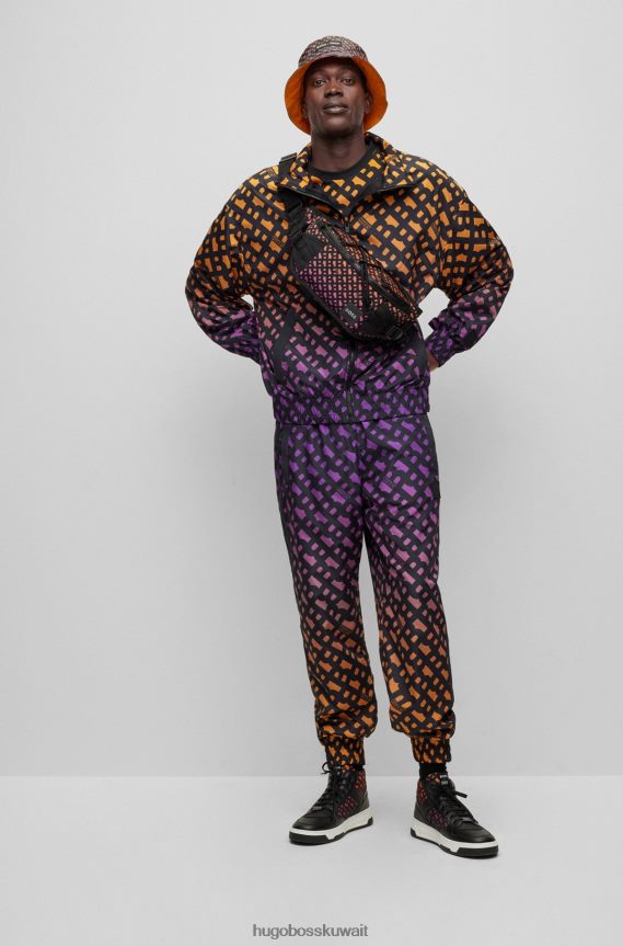 4TFNJN5790 منقوشة Hugo Boss × حقيبة خابي مصنوعة من القماش المعاد تدويره