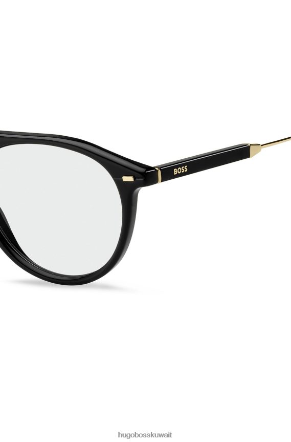 4TFNJN5793 حزمة مسبقة متنوعة Hugo Boss إطارات بصرية مانعة للضوء باللون الأزرق مصنوعة من الأسيتات السوداء المتنوعة مسبقًا