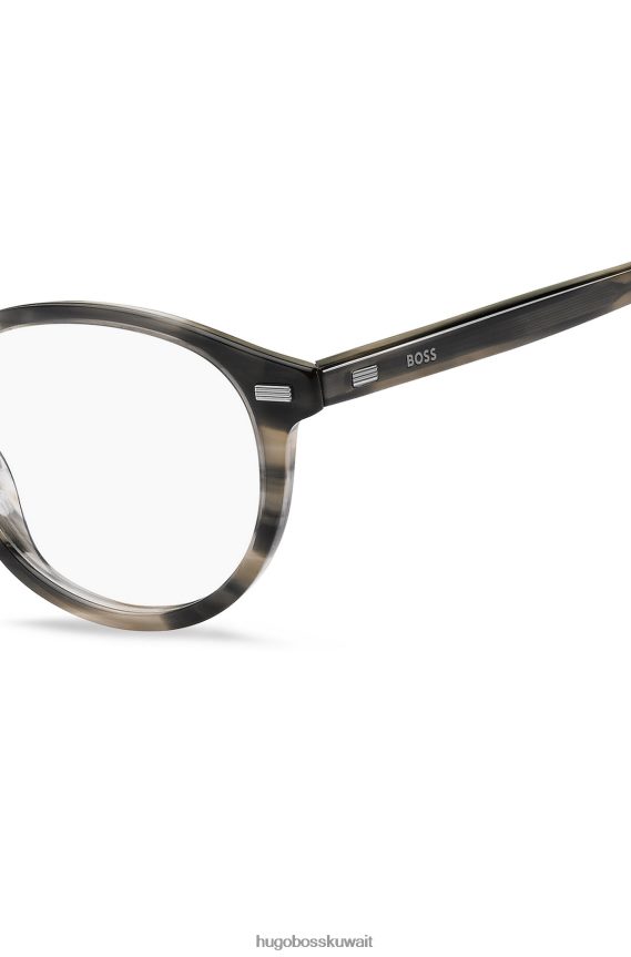 4TFNJN5801 حزمة مسبقة متنوعة Hugo Boss إطارات بصرية من الأسيتات القرنية مع مسامير معدنية من هوغو (عبوة مسبقة متنوعة).