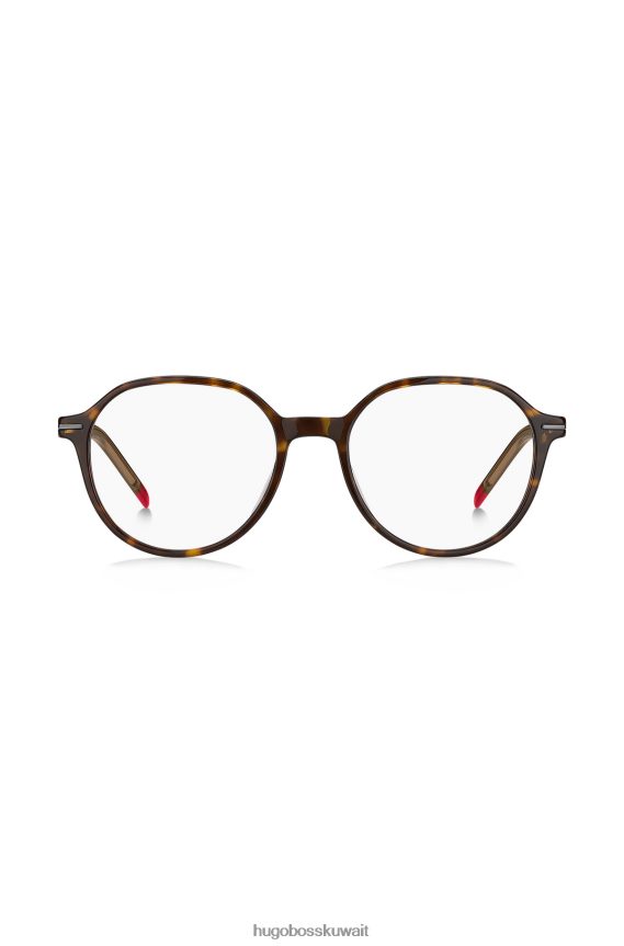 4TFNJN5803 حزمة مسبقة متنوعة Hugo Boss إطارات بصرية متنوعة من خلات الهافانا مع تفاصيل حمراء من Hugo
